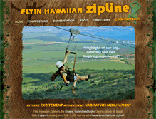 Tablet Screenshot of flyinhawaiianzipline.com